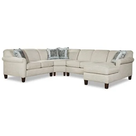 Customizable 5-Seat Sectional Sofa w/ RAF Chaise Lounge